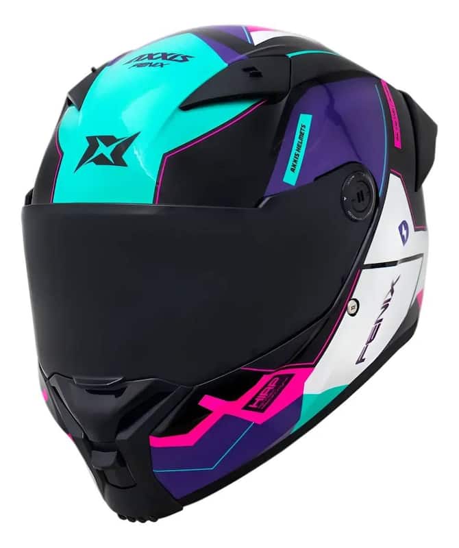 Capacete Axxis Fênix Dynamo B8 Branco e Rosa Tamanho:58 - Capacete